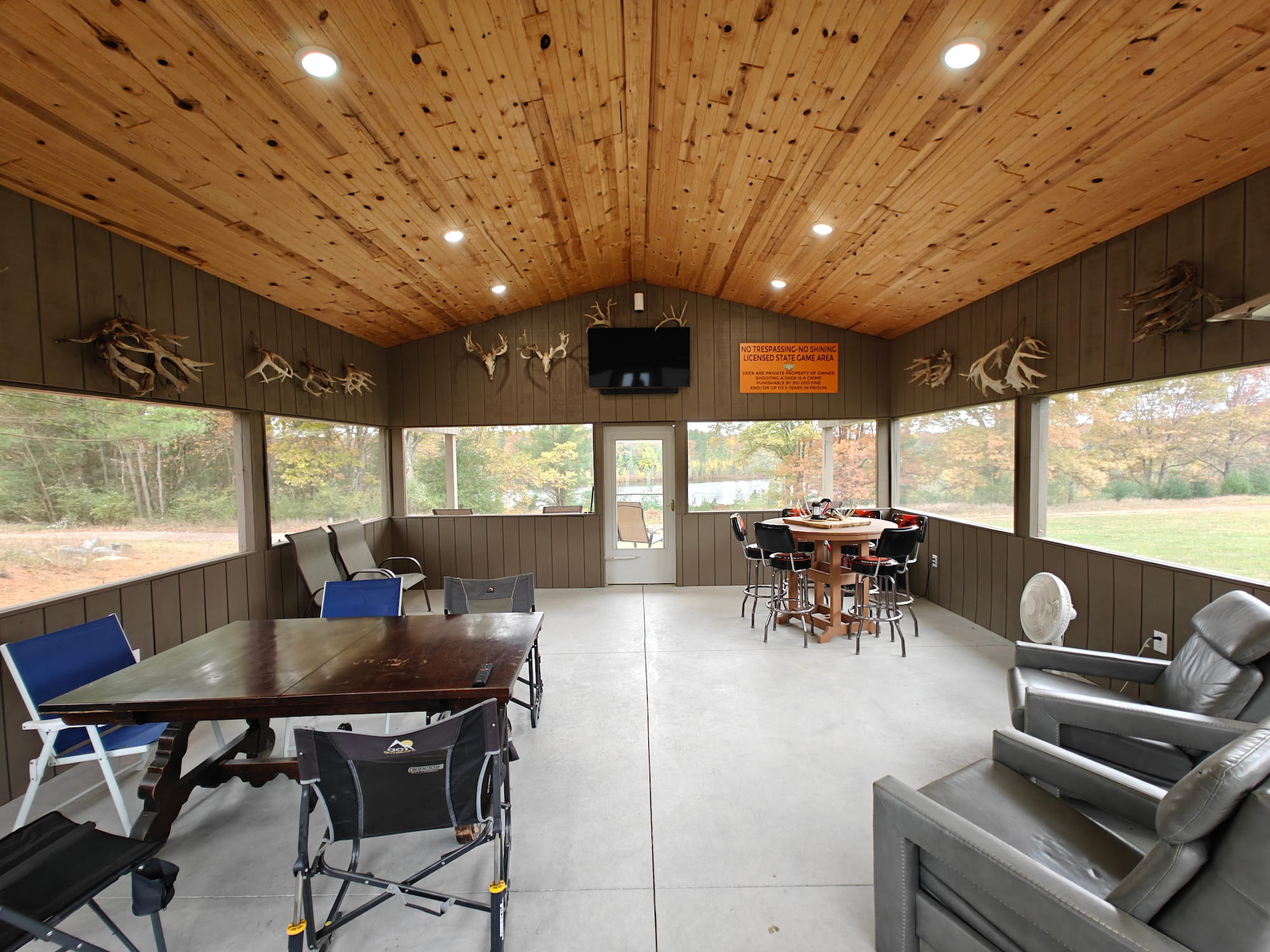 Lodge porch at Rolling Ridge Ranch